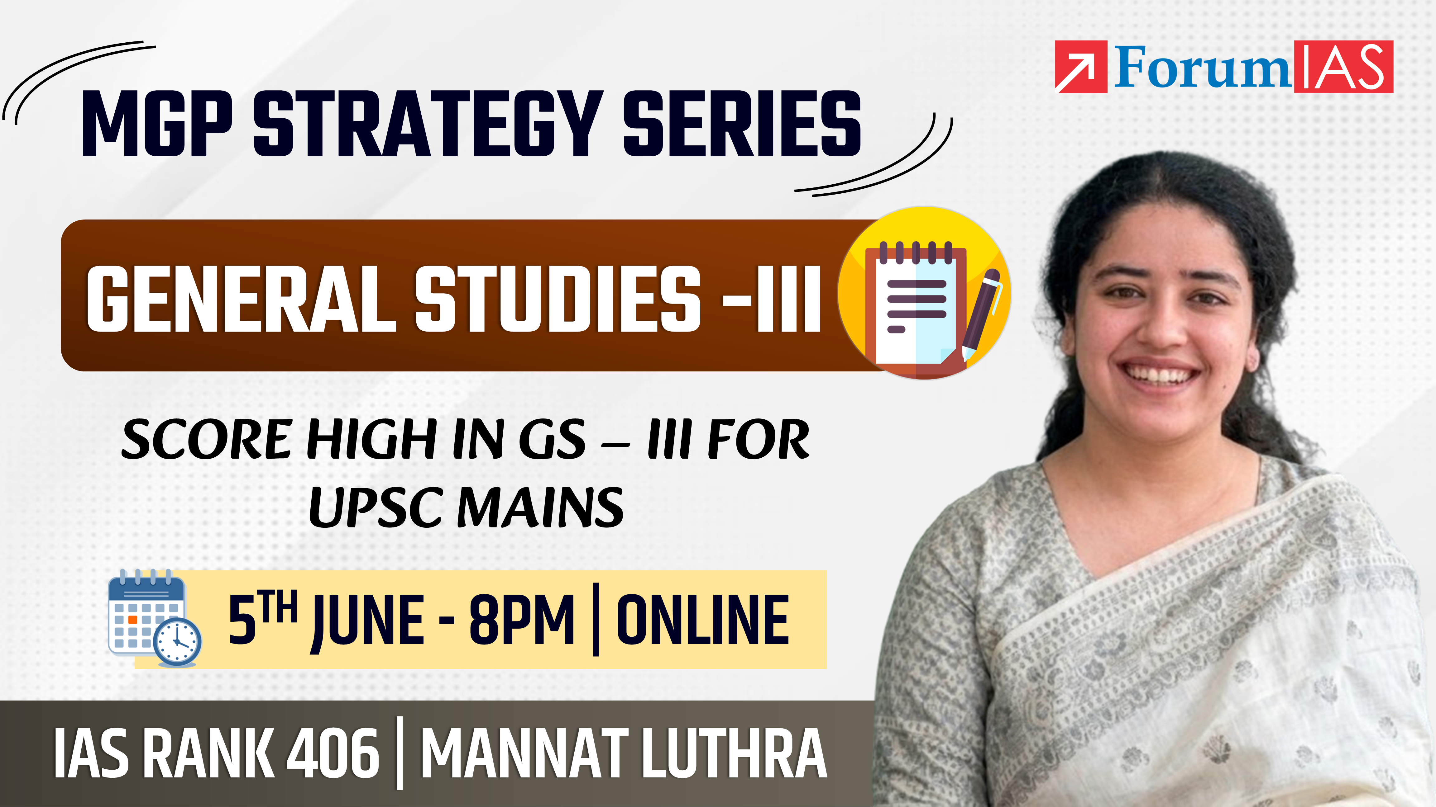 MGP Strategy Series | GS Paper 3 Strategy Session with AIR 406 Mannat Luthra